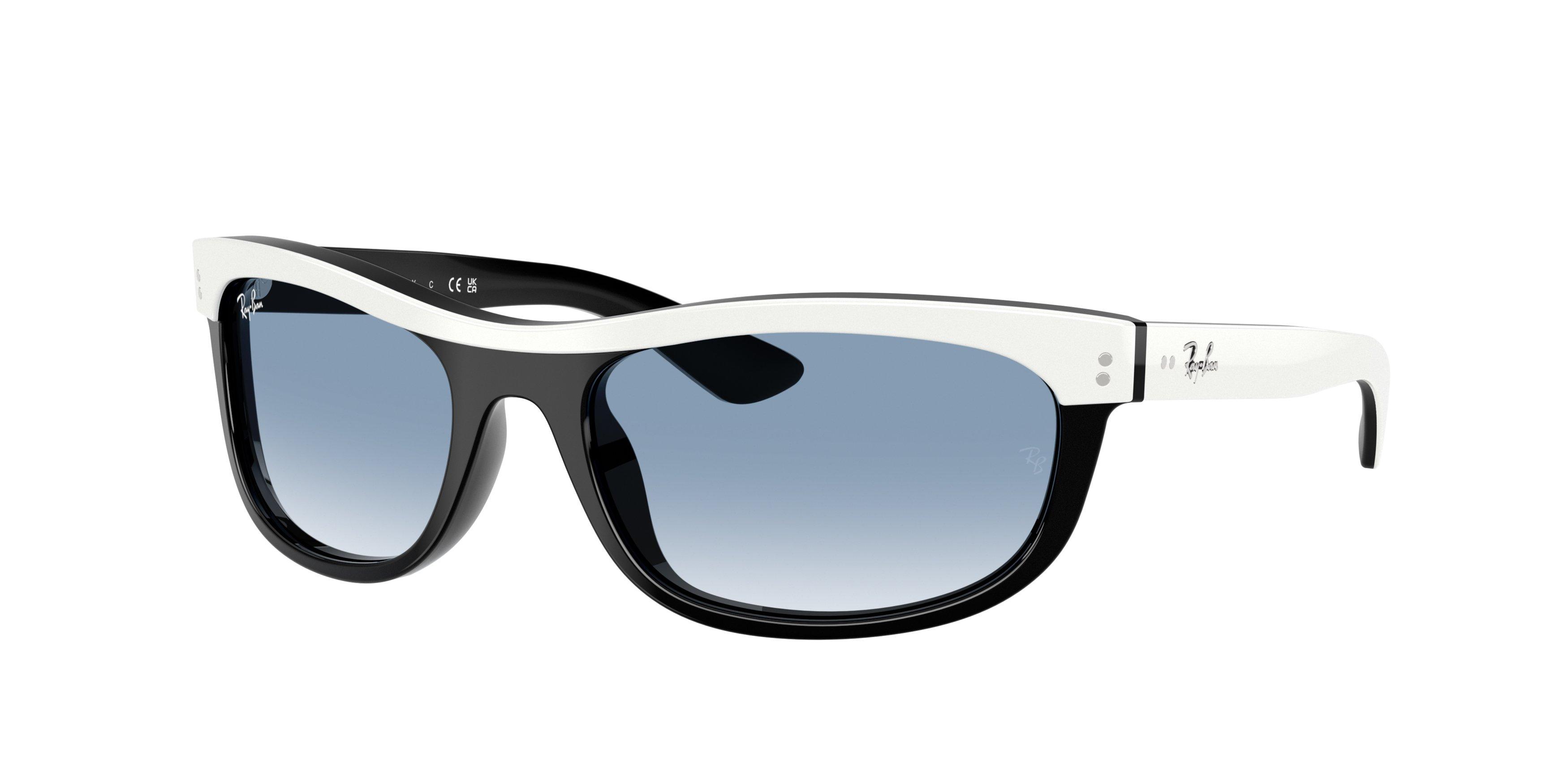 Ray-Ban Balorama Transparent Blue Gradient Sunglasses – White On Black